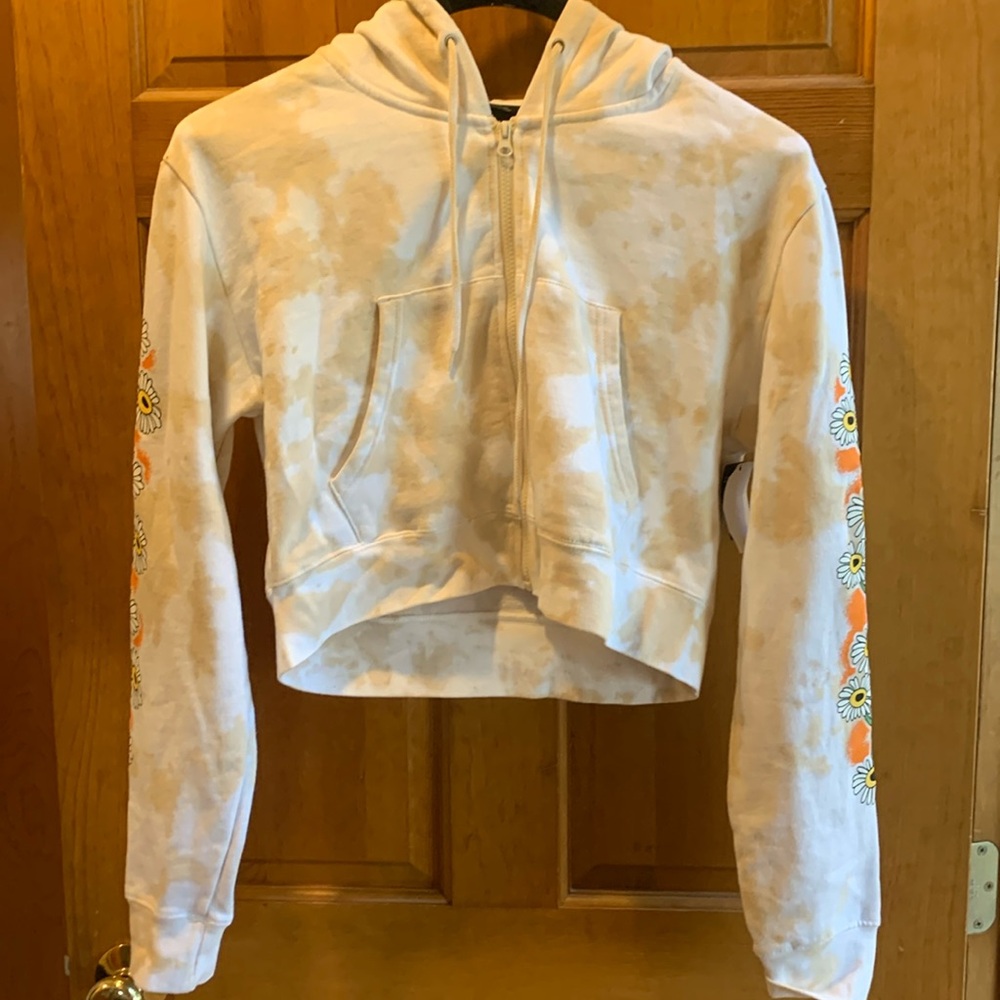 Women’s Empyre Zip Up Crop Top Hoodie L NWT